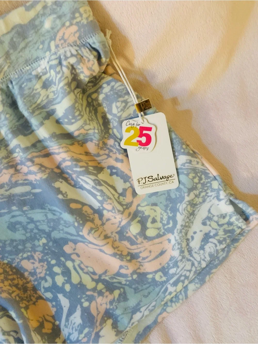 Loungewear Matching Set  PJ Salvage Pastel Pink & Blue Positive Energy Comfy SZM - Picture 9 of 11